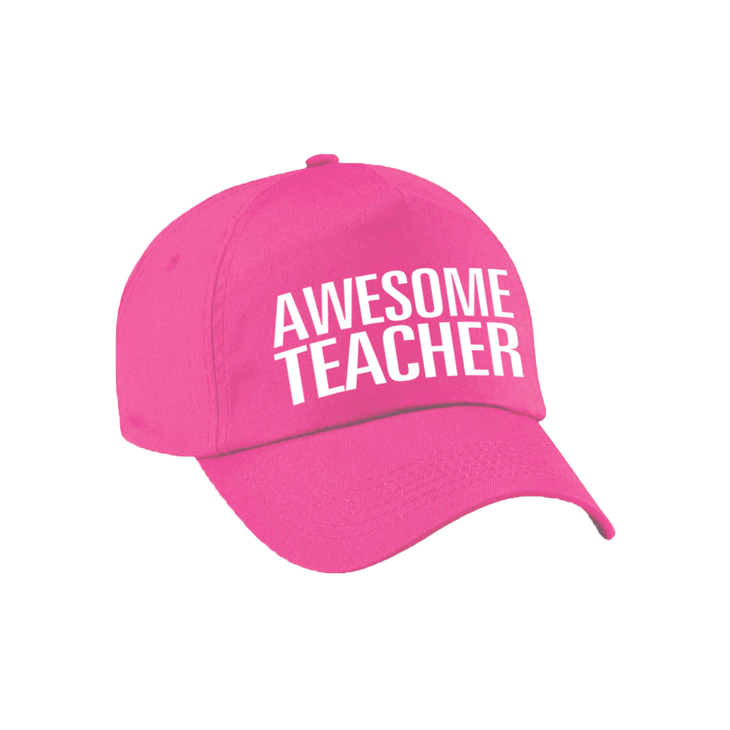 Awesome teacher pet / cap voor leraar / lerares roze voor dames en heren Top Merken Winkel